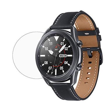 Imagem de AISELAN (Pacote com 2) para Samsung Galaxy Watch 3 (45 mm) Protetor de tela de vidro, película protetora de tela transparente antiarranhões Premuim para Galaxy Watch (45 mm)