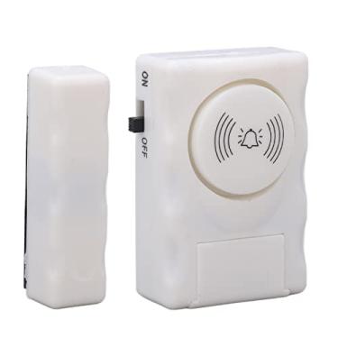 Imagem de Luqeeg Sensor sem fio de alarme de janela de porta, de alarme anti-roubo com som de 105 dB, magnético sensível com 3 peças de bateria de botões LR44, para casa, escritório, hotel