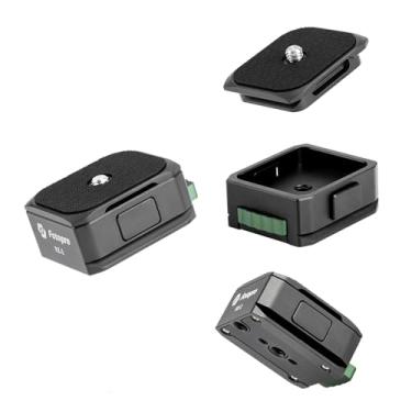 Imagem de Fotopro Conjunto de placas de liberação rápida, kit universal de configuração rápida de parafuso de 1/10.2 cm para tripé de câmera, gimbal portátil, estabilizador de cabeça esférica, monopé, controle
