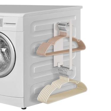 Imagem de Empilhador organizador de cabide magnético forte, suporte de armazenamento sunoyar para secador/máquina de lavar, suporte magnético para armazenamento de roupas para adultos ou crianças (pacote com 1)