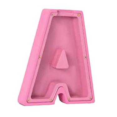 Imagem de KiBcsLic Caixa de economia de dinheiro com letras de madeira, presentes divertidos, transparente, alfabeto, cofrinho, caixa de economia de dinheiro para, Letter a