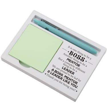 Imagem de Porta-notas adesivas Boss Mentor Leader para mesa, presente de agradecimento para gerente, supervisor, líder de equipe, decoração inspiradora de escritório, organizador de bloco de notas para mulheres