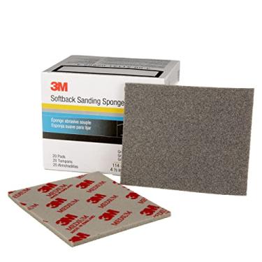 Imagem de 3M Esponja de lixamento Softback 02606, 11,4 x 13,8 cm, pacote com 20, grão médio, corte rápido