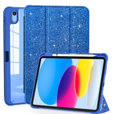 Imagem de OKP Capa para iPad 11ª geração de 11 polegadas (A16) 2025, para iPad de 10,9 polegadas 10,9 polegadas 10ª geração 2022, capa fina e leve para iPad 11/10 ª geração com suporte de três dobras, despertar