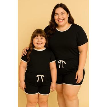 Imagem de Vestido mãe e filha babados estampado - loredan, Preto, M E 04