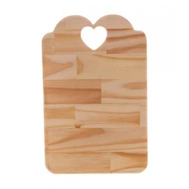 Imagem de Tabua Coração em Madeira Pinus 46x28 cm - Rojemac