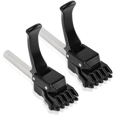 Imagem de Jwthee 1 par de máquina de corda de tênis, braçadeira de corda de badminton portátil preto alicate voador raquete grampo de partida para várias raquetes