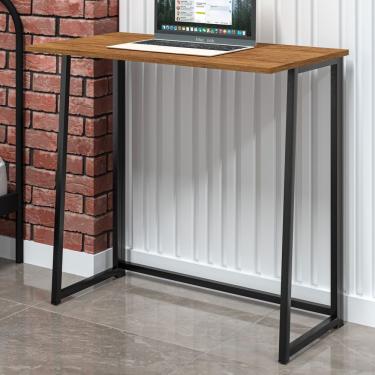 Imagem de Home Office Vintage Para Escritório Slim Syst Preto E Canela