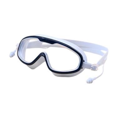 Imagem de Fenteer Óculos de natação para crianças, óculos de natação para mergulho com snorkel, à prova d'água, visão ampla, de profissionais ajustáveis, Preto