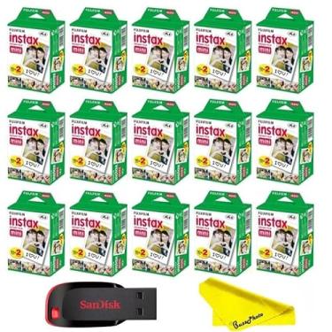 Imagem de Fujifilm Instax Mini Instant Camera Film, pacote múltiplo (pacote com 15 solteiros)