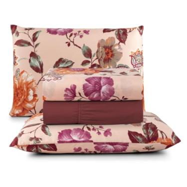 Imagem de Jogo de Cama Casal Box 4 Peças Micropercal 200 Fios com Lençol com Elástico e Fronhas – Toque Aveludado(Mosqueta)