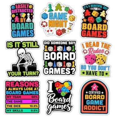 Imagem de CEELIB 9 peças (3 x 3) adesivos de jogo de tabuleiro, presente engraçado para adultos idosos, resistente à decoração, para laptop, garrafa de água, caderno, diário