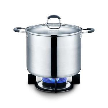 Imagem de Pote de aço inoxidável Concord com tampa de vidro (compatível com indução), 5, 1