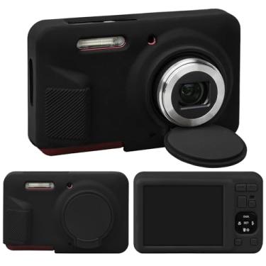 Imagem de RAIALL Capa para câmera digital Kodak PIXPRO FZ55, capa protetora de silicone macio para câmera de vlogging Kodak PIXPRO FZ55, capa leve para câmera FZ55, preta