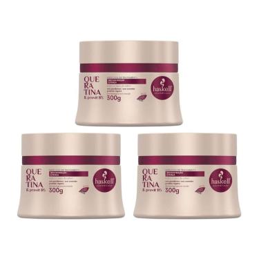 Imagem de Mascara Haskell 300G Queratina - Kit Com 3Un