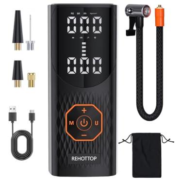 Imagem de Compressor de ar portátil para insuflador de pneu, bomba de ar sem fio de 160PSI para pneus de carro, compressor de ar de enchimento 5x mais rápido com pressão de medidor de pneu, bomba de pneu com