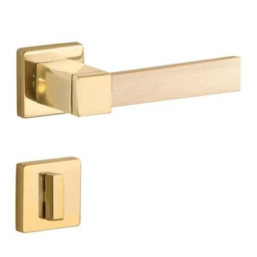 Imagem de Fechadura Conceito Pieter Banheiro 55mm Latão Polido Dourado e Latão A