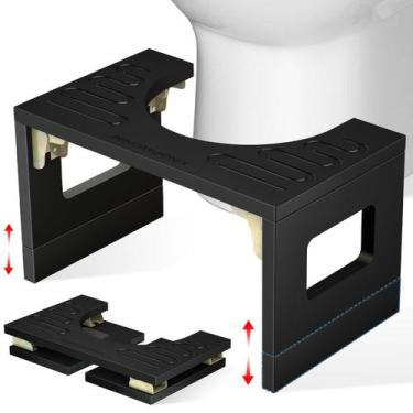 Imagem de Banqueta sanitária King Pavonini Bamboo Squat 18 cm e 23 cm ajustável 