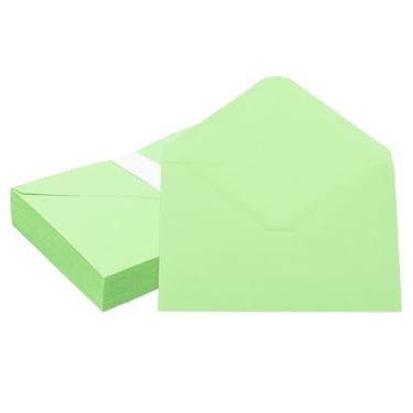 Imagem de PATIKIL Envelopes de convite de 15 x 10 cm, 50 unidades, envelopes para cartões comemorativos A6, envelopes com aba em V, capas para cartões para correspondência, casamento, aniversário, formatura