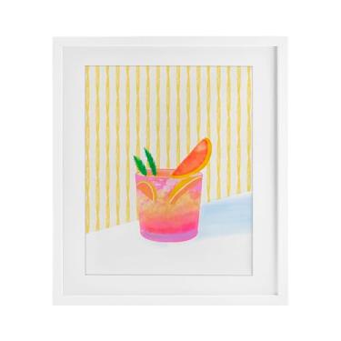 Imagem de Stupell Industries Impressão emoldurada branca Tequila Spritz Cocktail Under Glass design por Dina Riddle, 40,6 x 33,5 cm