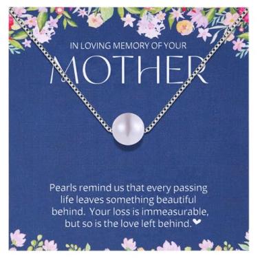 Imagem de Aesnefe Presente Loss of Mother Grief, presente de simpatia, colar de lembrança de mãe, presentes de memorial de mãe para filha, condolência de lembrança de luto, presentes para mãe falecida, Medium