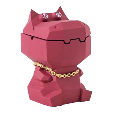 Imagem de Cinzeiro com tampa para cigarro, mesa de escritório em casa, pátio, varanda externa (rosa)