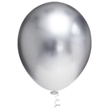 Imagem de BALÃO PLATINO REDONDO - PRATA - PIC PIC Nº 05 - Pacote com 25 unidades