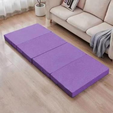 Imagem de Colchão De Cama Individual, Alívio De Pressão E Colchão De Sono De Suporte, Colchão Duplo Grosso Antiderrapante, Tapete Portátil Para Camper Van, Purple, 200 * 60 * 5cm