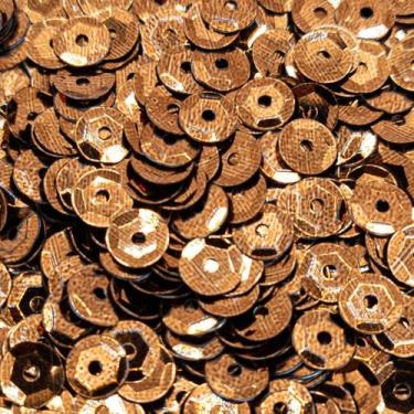 Imagem de Lantejoula Cubeta Metalizada Marrom Escuro 6mm 9300pçs 125g Artesanato