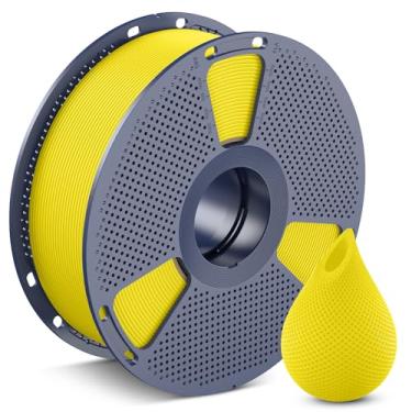 Imagem de SUNLU Filamento de impressora 3D Filamento PETG 1,75 mm, menos amarração boa camada adesão alta resistência, filamento PETG 1,75 ± 0,02 mm, carretel de 1 kg (1 kg), 1 kg, amarelo
