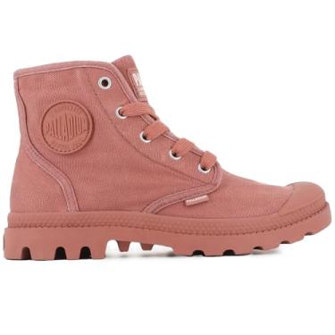 Imagem de Palladium Bota feminina Pampa Hi Boot de lona vegana com cadarço, Cedro de outono, 35