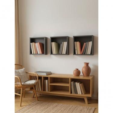 Imagem de Kit De 3 Nichos 30cm Mdf Verde - On Móveis