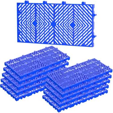 Imagem de Paletes de plástico leve 10 peças, protetores de piso à prova d'água para garagem, 3 cm de espessura