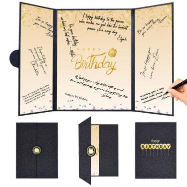 Imagem de Decorações de aniversário Crenics Black and Gold Signature Book