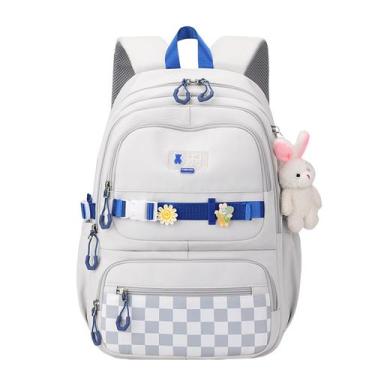 Imagem de Mochila escolar TYHOTULY Cute para meninas Kawaii White 30L