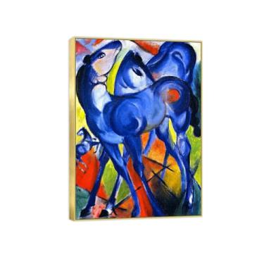 Imagem de Impressão em tela, pintura famosa, arte de parede, quadro azul-dourado, pôster para sala de estar, banheiro, decoração de casa 70 x 100 cm 27 x 39 pol