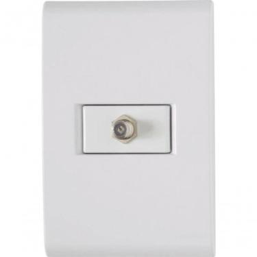 Imagem de Conjunto 4x2 1 Tomada Tv-sat Coaxial Tramontina Liz Branco