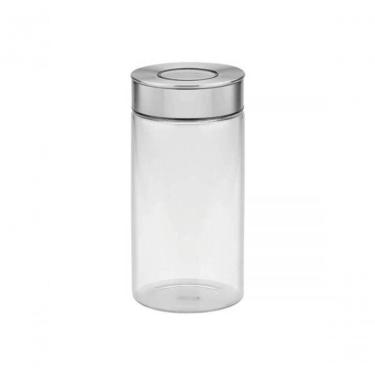Imagem de Pote De Vidro Tramontina Purezza Com Tampa De Aço Inox 10cm 1,4 Litros