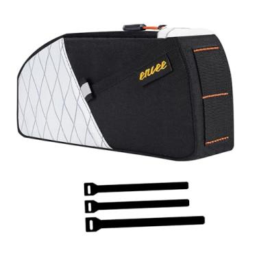 Imagem de kowaku Bolsa de armazenamento para quadro de bicicleta, bolsa para tubo de bicicleta, mochila de ciclismo com alça, para telefone, ferramentas, acessórios, Branco