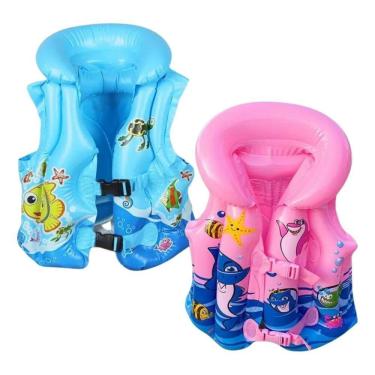 Imagem de 2X Colete Salva Vidas Infantil Inflavel Boia Piscina Club Pr