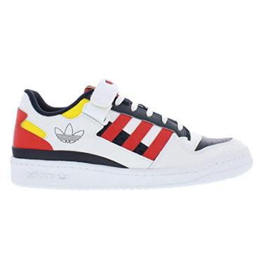 Imagem de adidas Tênis masculino Forum Low, Branco/azul marinho/vermelho-branco, 4