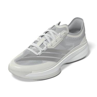 Imagem de adidas Tênis de basquete unissex adulto Adizero Select 2.0, Branco/Prata Metálico/Cinza, 36 BR
