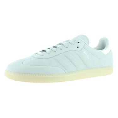 Imagem de adidas Originals Tênis de futebol masculino Samba, Wonder Silver/Off White/Metallic Silver, 37
