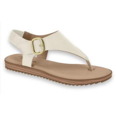 Imagem de Sandalia Feminina Rasteira Asa Delta Conforto Modare 7141141, Branco o