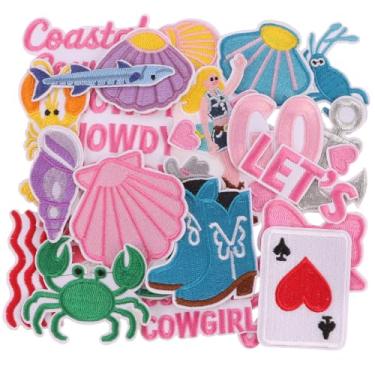 Imagem de 29 peças de remendos bordados de sereia para praia, ferro em massa, verão, mar, aplique para chapéus, roupas, calças, jeans, mochilas, decoração