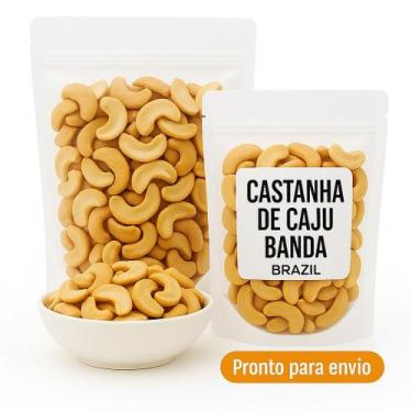 Imagem de 1kg Castanha De Caju Banda Torrada Sem Sal Top Premium - MN PLUS