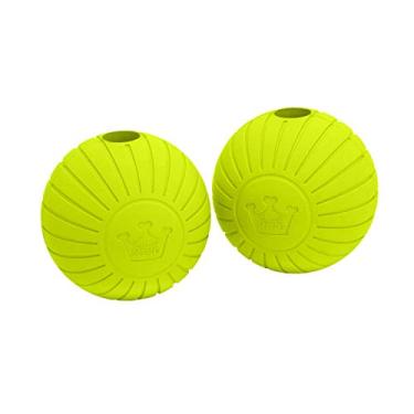 Imagem de Chew King Bolas de caçar Supreme, coleção de brinquedos naturais extremamente duráveis para cães serve para lançadores de bolas, 6,4 cm, M (médio), amarelo