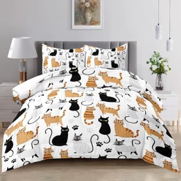 Imagem de Raphus cucullatus Conjunto de edredom Queen, fofo, kawaii, para adolescentes, colcha de pata, gato, fofo, cama queen, edredom