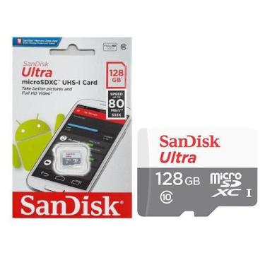 Imagem de Cartão De Memória Micro Sd De 128Gb Sandisk Ultra, Micro sd, Micro sd,