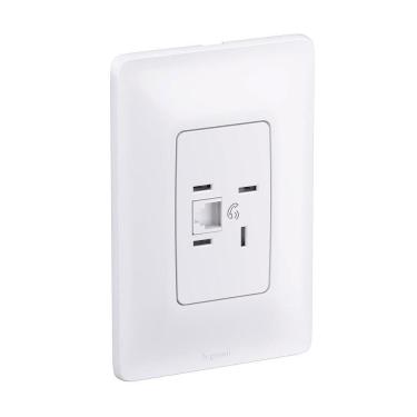 Imagem de Tomada Telebras + Rj11 4x2 Zeffia - 680125 - Pial Tomada Telebras + Rj11 4x2 Zeffia Pial